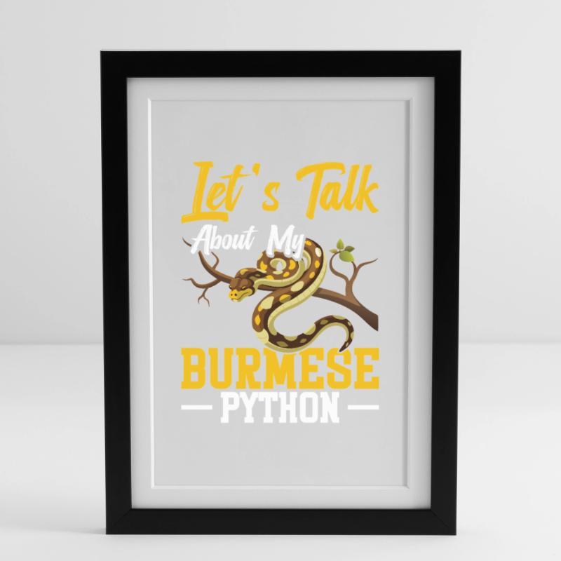  Burmese Python Owner Snake Terrarium Hide Python Framed poster (27 × 37 cm)