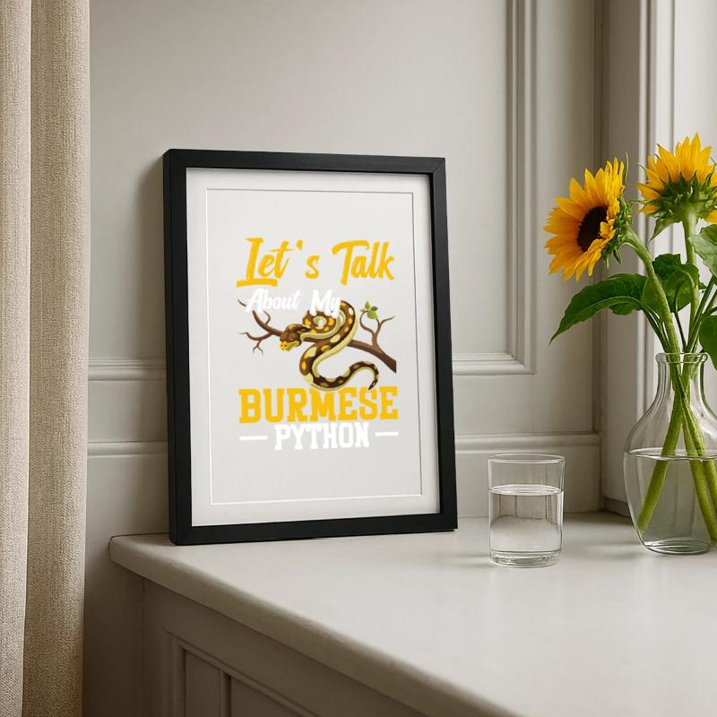  Burmese Python Owner Snake Terrarium Hide Python Framed poster (27 × 37 cm)