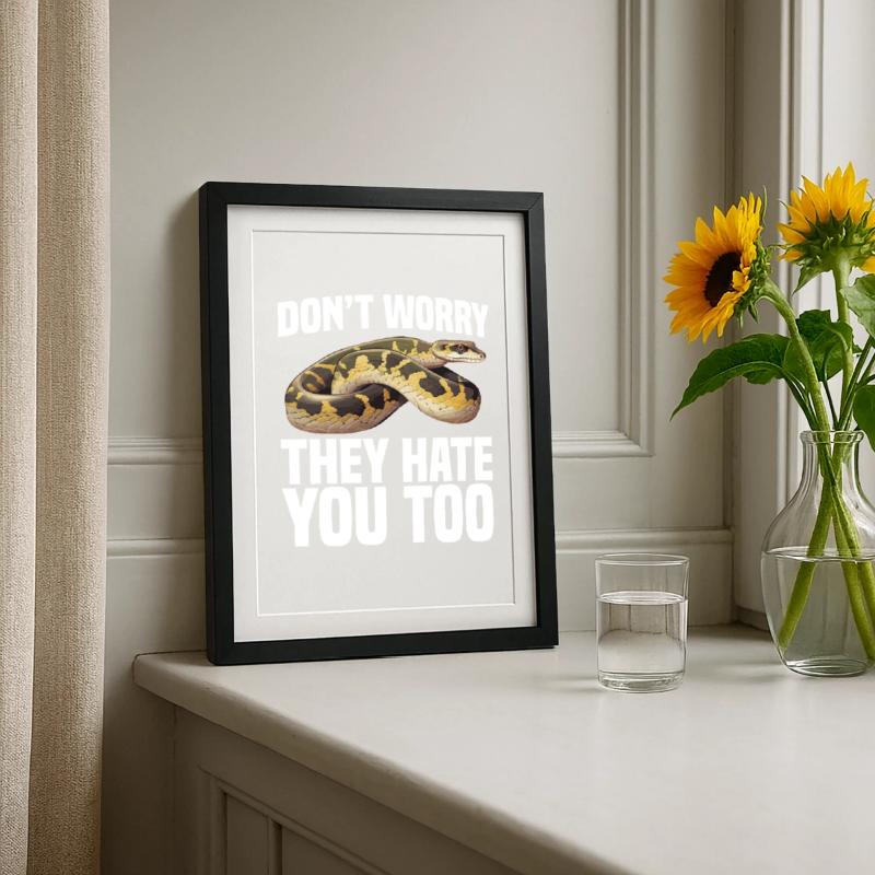 Propriétaire de python Terrarium de serpent Peau de reptile Burmane Affiche encadrée (27 × 37 cm)