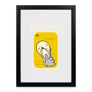 Les chaussons sont drôles - Affiche encadrée (27 × 37 cm) - noir - Devant