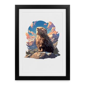 Lemmings Lemming - Affiche encadrée (27 × 37 cm) - noir - Devant