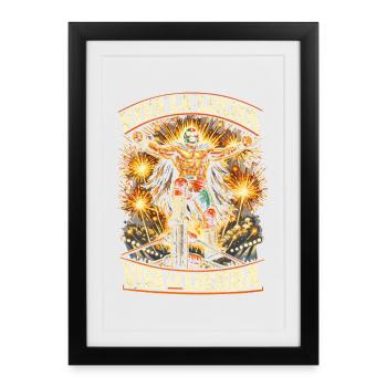 Lucha Libre Luchador Viva La Lucha Locura - Affiche encadrée (27 × 37 cm) - noir - Devant