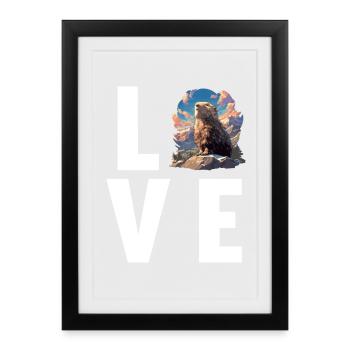Lemmings Lemming - Affiche encadrée (27 × 37 cm) - noir - Devant