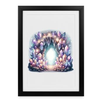 Crystal Cave Portal - Framed poster (27 × 37 cm) - black - Front