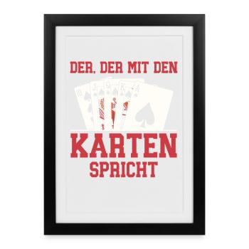 Chemise de poker drôle - Affiche encadrée (27 × 37 cm) - noir - Devant