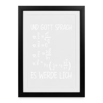 And God said it would become a mathematician - Framed poster (27 × 37 cm) - black - Front