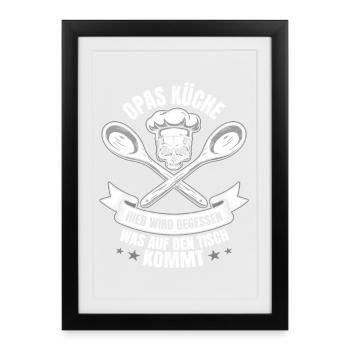 Chef Grandpa Gastronomy Father's Day Gift - Framed poster (27 × 37 cm) - black - Front