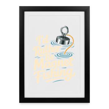 Je préfère attirer les poissons - Affiche encadrée (27 × 37 cm) - noir - Devant