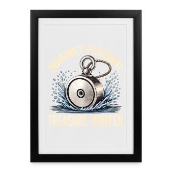 Magnet Fishing Treasure Hunter - Framed poster (27 × 37 cm) - black - Front