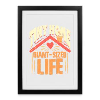 Tiny House - Affiche encadrée (27 × 37 cm) - noir - Devant