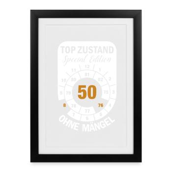 Édition spéciale Top Condition 50 ans 1976 août - Affiche encadrée (27 × 37 cm) - noir - Devant