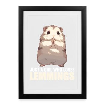 Lemmings Lemming - Affiche encadrée (27 × 37 cm) - noir - Devant