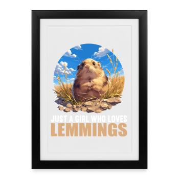 Lemmings Lemming - Affiche encadrée (27 × 37 cm) - noir - Devant