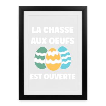 Easter egg hunt - Framed poster (27 × 37 cm) - black - Front