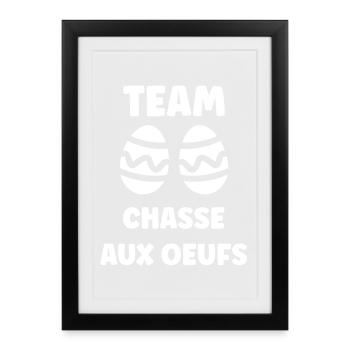 Easter egg hunt - Framed poster (27 × 37 cm) - black - Front