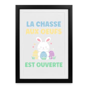 egg hunt - Framed poster (27 × 37 cm) - black - Front