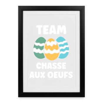 Easter, egg hunt - Framed poster (27 × 37 cm) - black - Front