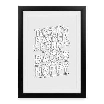 PT Educator Teaching Proper Form Movement Therapy - Framed poster (27 × 37 cm) - black - Front