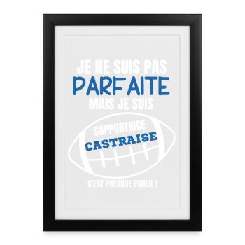 Supporter Rugby Castraise Humour - Framed poster (27 × 37 cm) - black - Front