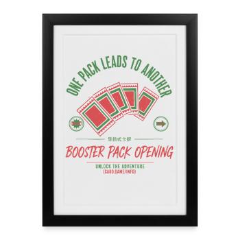 One Pack Leads To Another Booster Pack Opening - Framed poster (27 × 37 cm) - black - Front