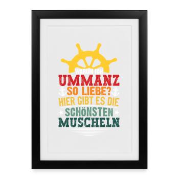 Baltic Sea Island WHY I LOVE UMMANZ SO MUCH? Funny - Framed poster (27 × 37 cm) - black - Front
