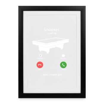 Snooker Is Calling - Framed poster (27 × 37 cm) - black - Front
