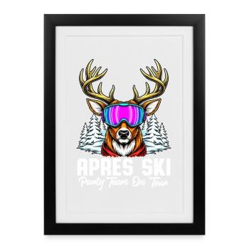 Apres Ski Party Team On Tour - Framed poster (27 × 37 cm) - black - Front