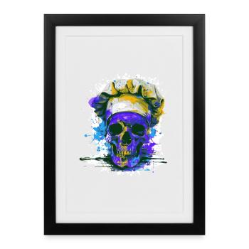 Chef Crâne - Affiche encadrée (27 × 37 cm) - noir - Devant