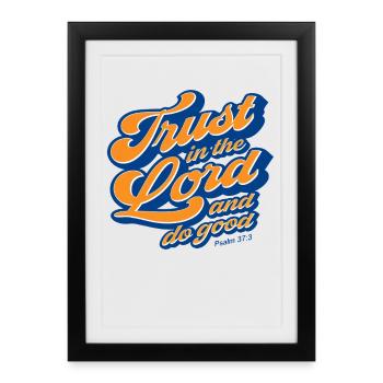 Jésus chrétien Dieu adore la foi religieuse - Affiche encadrée (27 × 37 cm) - noir - Devant