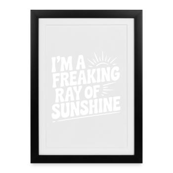Je suis un vrai rayon de soleil - Affiche encadrée (27 × 37 cm) - noir - Devant