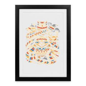 Vikings scandinaves - Affiche encadrée (27 × 37 cm) - noir - Devant