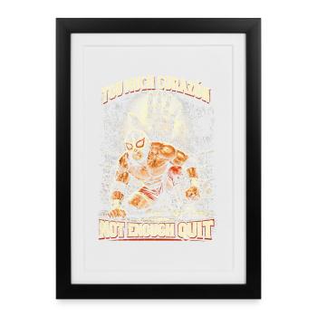 Lucha Libre Luchador Trop de Corée - Affiche encadrée (27 × 37 cm) - noir - Devant