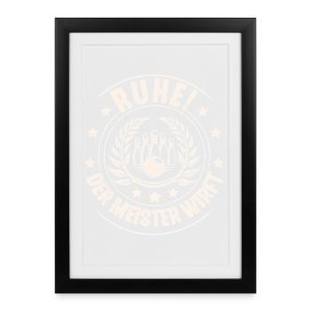 Bowling Skittles - Framed poster (27 × 37 cm) - black - Front