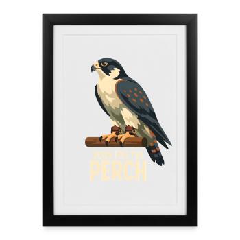 Born to the Hide | Falconry Bird of Prey - Framed poster (27 × 37 cm) - black - Front