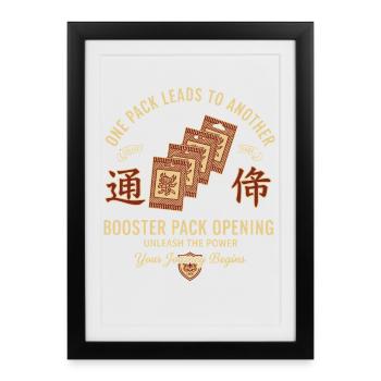 One Pack Leads To Another Booster Pack Opening - Framed poster (27 × 37 cm) - black - Front