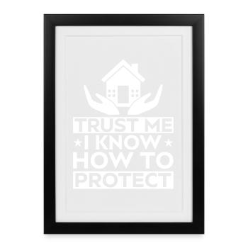 Agent d’assurance costume Trust Me Medicare - Affiche encadrée (27 × 37 cm) - noir - Devant