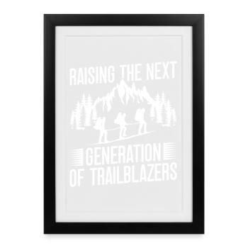 scouts garçons scouts Élever la prochaine génération - Affiche encadrée (27 × 37 cm) - noir - Devant