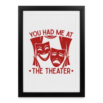 Théâtre musical : tu m’avais au théâtre Gift - Affiche encadrée (27 × 37 cm) - noir - Devant