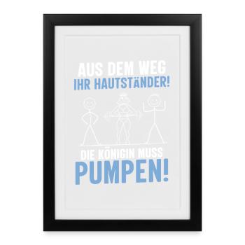 Haltérophile HORS DE LA ROUTE SA PEAU SE DRESSE Drôle - Affiche encadrée (27 × 37 cm) - noir - Devant