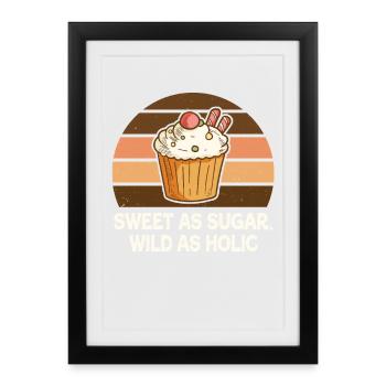 Douce Réception Douce Coucher de Soleil - Affiche encadrée (27 × 37 cm) - noir - Devant