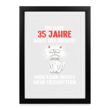 35th Anniversary of the Company Service Anniversary of Work - Framed poster (27 × 37 cm) - black - Front