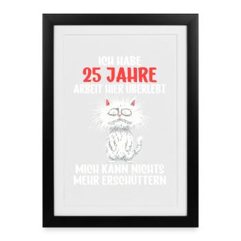 25th Company Anniversary Service Anniversary Work - Framed poster (27 × 37 cm) - black - Front