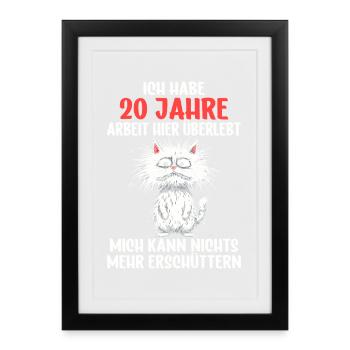 20th Company Anniversary Service Anniversary Work - Framed poster (27 × 37 cm) - black - Front