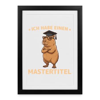 Master 2026 Capybara Master's Exam Passed - Framed poster (27 × 37 cm) - black - Front