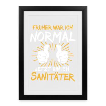 un ambulancier dit - Affiche encadrée (27 × 37 cm) - noir - Devant