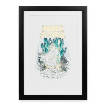 Indre Styrke viking scandinave - Affiche encadrée (27 × 37 cm) - noir - Devant