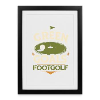 Footgolf Football Golf - Affiche encadrée (27 × 37 cm) - noir - Devant