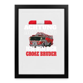 Grand Frère des pompiers - Affiche encadrée (27 × 37 cm) - noir - Devant