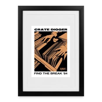 Crate Digger Vinyl Poster 84 - Framed poster (27 × 37 cm) - black - Front