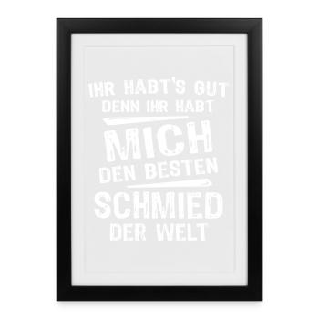 blacksmith - Framed poster (27 × 37 cm) - black - Front